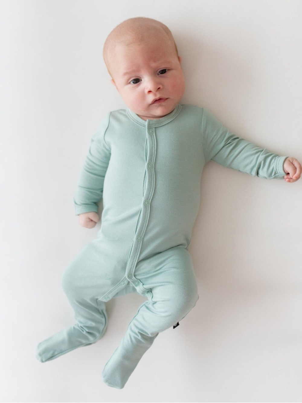 Kyte BABY Mint Green Footed One-Piece Pajamas